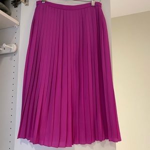 J.Crew Factory Fuchsia Pleated Skirt 2